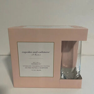 Cupcakes and Cashmere at Home - Set of 6 Stemless Champagne Flutes -  BNWT